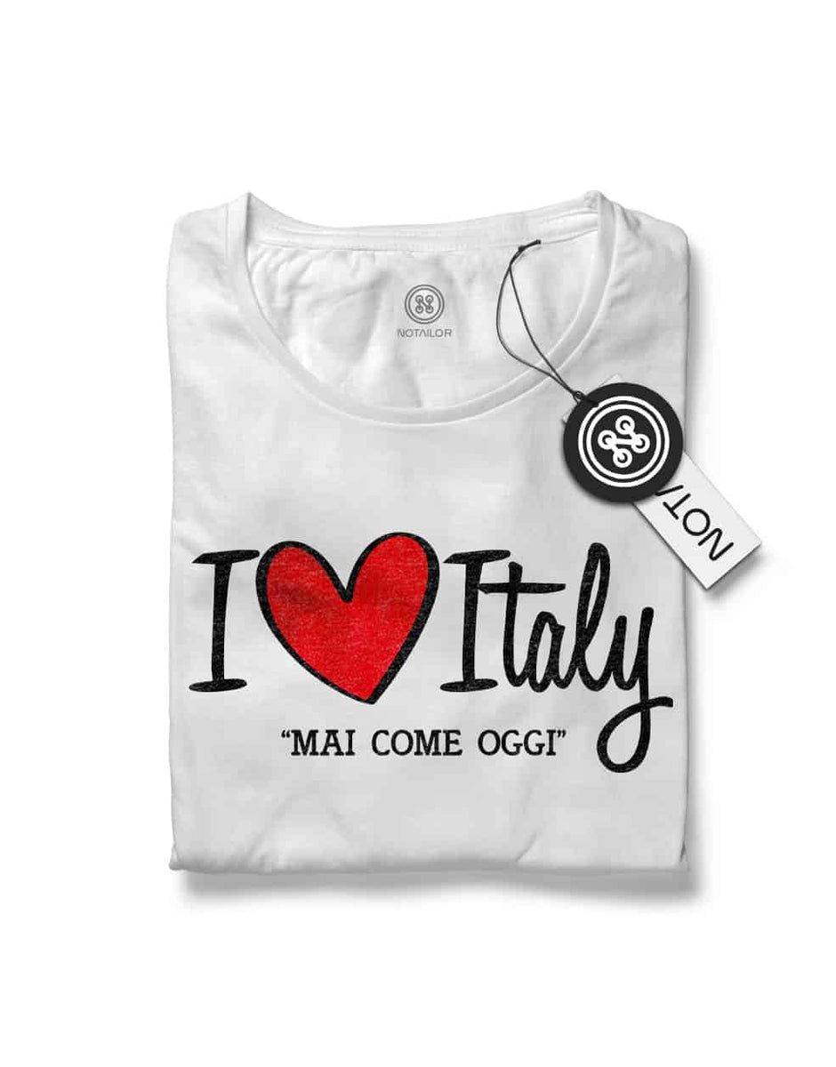 T-shirt donna Bianca I love Italy – Notailor