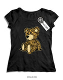 T-shirt donna nera Teddy Leo