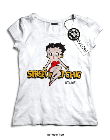 T-shirt donna Bianca Street meet chic