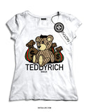 T-shirt donna bianca Teddy Rich