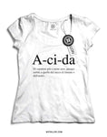T-shirt donna bianca Acida