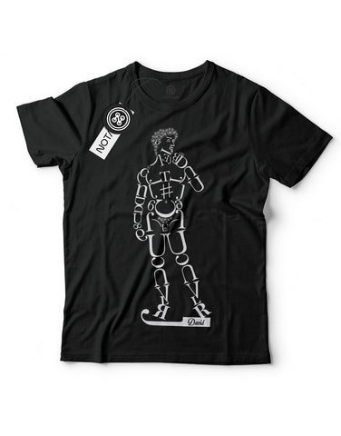 T-shirt Uomo nera David font