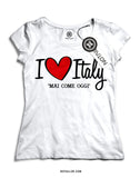 T-shirt donna Bianca I love Italy
