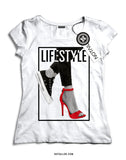 T-shirt donna bianca Life Style