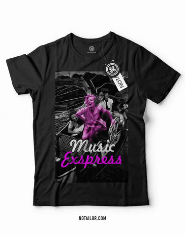 T-shirt uomo MUSIC EXPRESS black