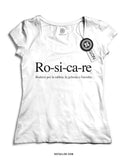 T-shirt donna bianca Rosicare