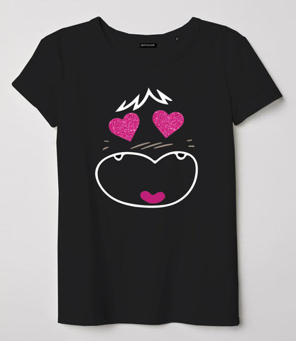 T-shirt donna nera Love Spank