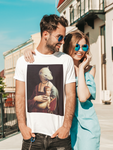 T-shirt Uomo Bianca Dama con l'ermellino